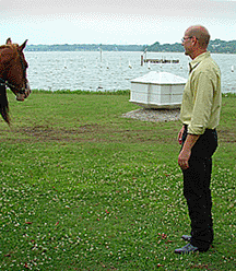Texas Artist Keith Clementson At His "White Rock" Exhibit June 4, 2005