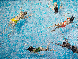 Unconventional oil painting from Keith Clementon's body of past work.